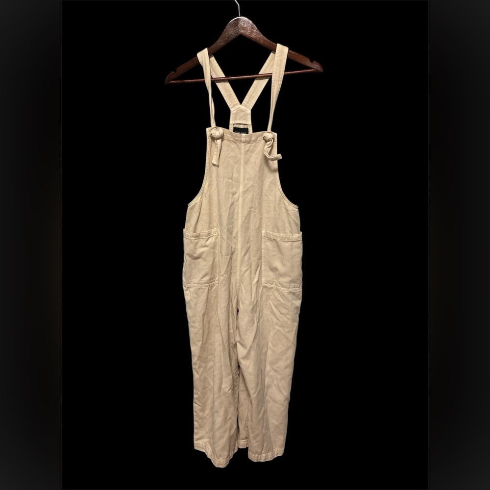 MIOU MUSE Adjustable Tan Overalls Size: Small